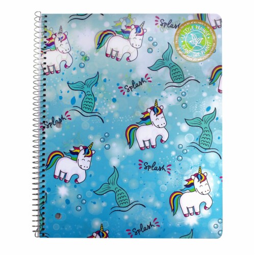 U Style Unicorn Magic 1-Subject Notebook - Assorted Perspective: left