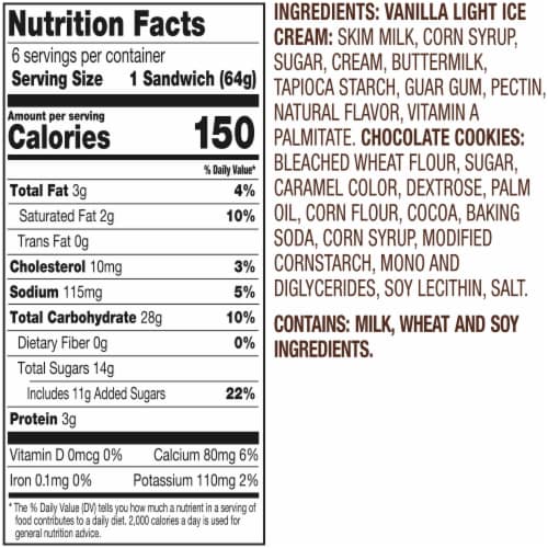 Skinny Cow® Vanilla Ice Cream Sandwiches Perspective: left
