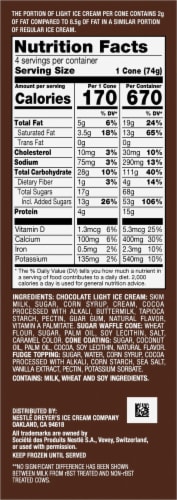 Skinny Cow® Chocolate Fudge Ice Cream Cones Perspective: left
