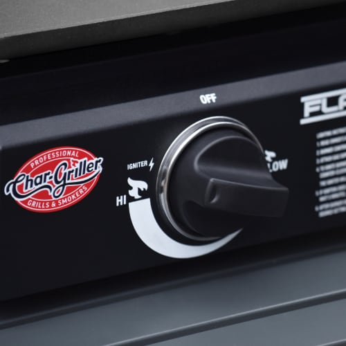 Char-Griller Flat Iron Portable Griddle Perspective: left