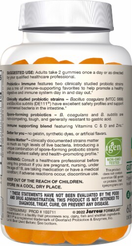 Jarrow Formulas® Orange Flavor Probiotic + Immune Gummies Perspective: left