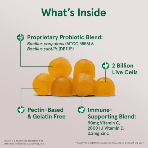Jarrow Formulas® Orange Probiotic+ Immune Gummies Perspective: left