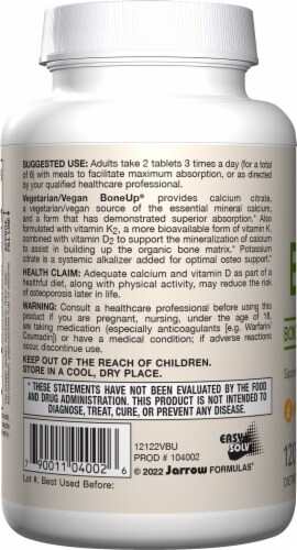 Jarrow Formulas® Vegetarian Bone Up® Bone Health Calcium Tablets 1000mg Perspective: left
