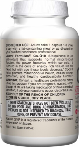 Jarrow Formulas® Vegan CoQ-10 Extra Strength Capsules 200mg Perspective: left