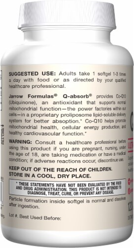 Jarrow Formulas® Q-Absorb® Ultra Absorption Heart Support Softgels 100mg Perspective: left