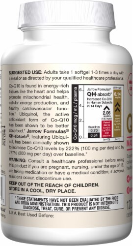Jarrow Ubiquinol QH Absorb Softgels 100 mg Perspective: left