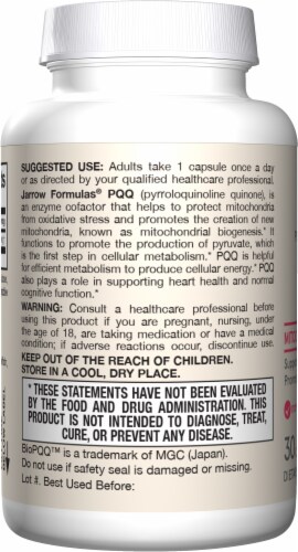 Jarrow Formulas® PQQ Dietary Supplement 20mg Perspective: left