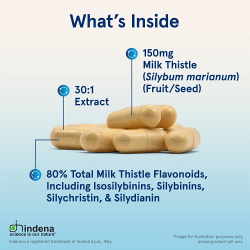 Jarrow Formulas® Milk Thistle Veggie Capsules 150mg Perspective: left