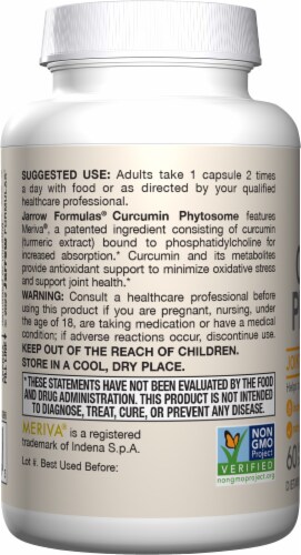 Jarrow Formulas Curcumin Phytosome Dietary Supplement 500mg Perspective: left