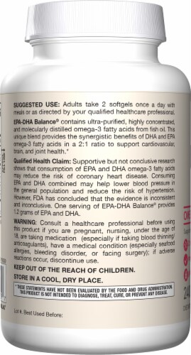 Jarrow Formulas® EPA-DHA Balance® Omega-3 Fatty Acids Heart Support Softgels 600mg Perspective: left