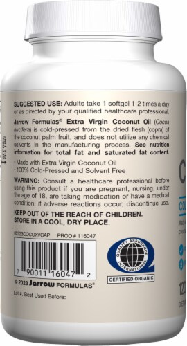 Jarrow Formulas Extra Virgin Coconut Oil Perspective: left