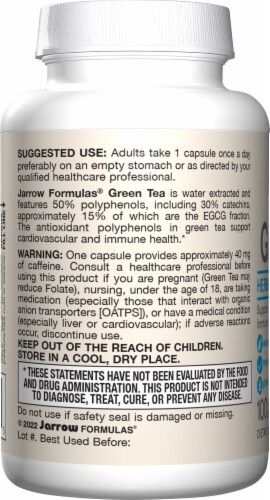 Jarrow Formulas® Vegan Green Tea Dietary Supplement Veggie Capsules - 500mg Perspective: left