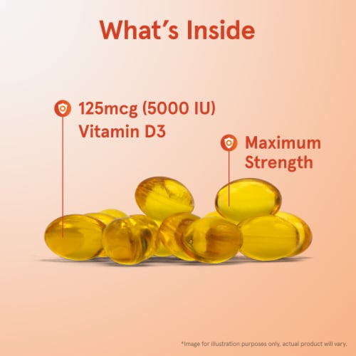 Jarrow Formulas® Maximum Strength Vitamin D Softgels Perspective: left
