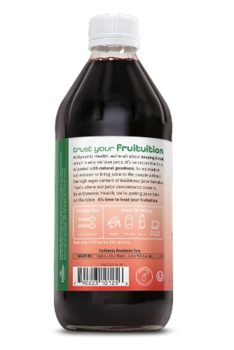 Dynamic Health® Organic 100% Tart Cherry Juice Concentrate Perspective: left
