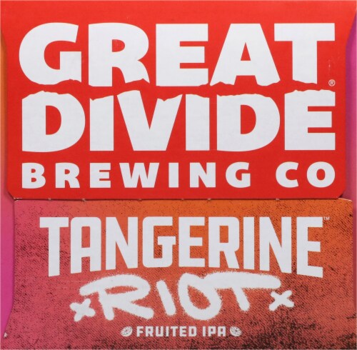 Great Divide Riot Tamgerine IPA Beer 6 Cans / 12 fl oz Perspective: left