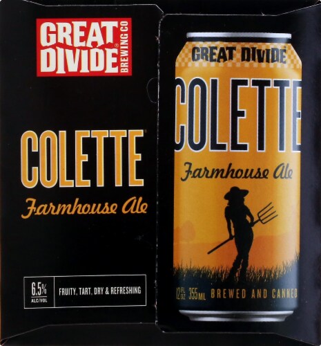 Great Divide Brewing Co. Colette Farmhouse Ale Perspective: left