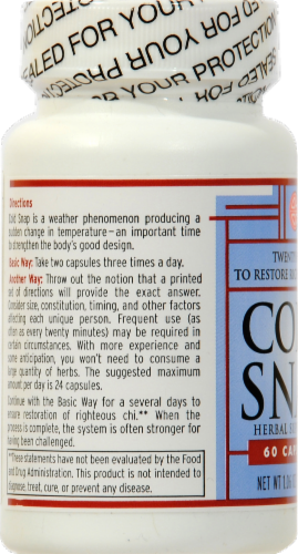 Oriental Herb Company Cold Snap Herbal Supplement Capsules Perspective: left
