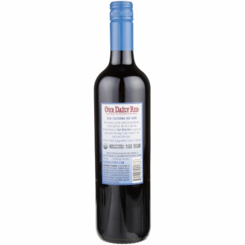 Our Daily Red Organic Red Blend Wine Perspective: left