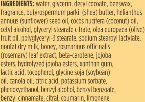Burt's Bees Normal to Dry Skin Milk and Honey Body Lotion Perspective: left