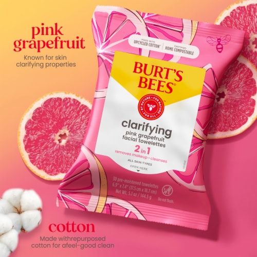 Burt's Bees Clarifying Facial Towelettes Perspective: left