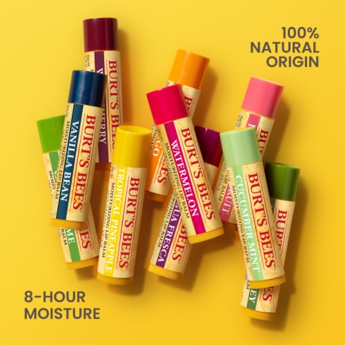 Burt's Bees Moisturizing Wild Cherry Lip Balm Perspective: left