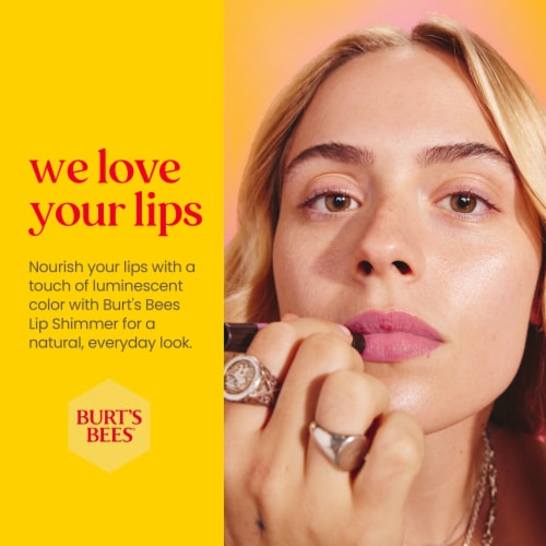 Burt's Bees Moisturizing Guava Lip Shimmer Perspective: left