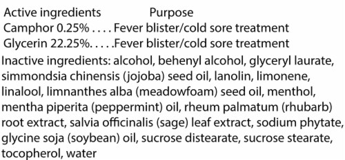 Burt's Bees Rescue Cold Sore Treatment Perspective: left