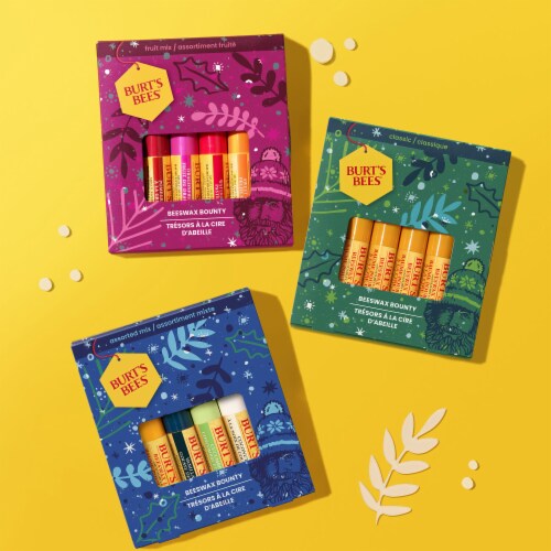 Burt's Bees Non-Tinted Beeswax Bounty Classic Lip Balm Gift Set Perspective: left