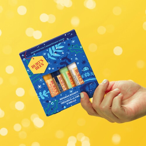Burt's Bees Non-Tinted Beeswax Bounty Assorted Mix Lip Balm Gift Set Perspective: left