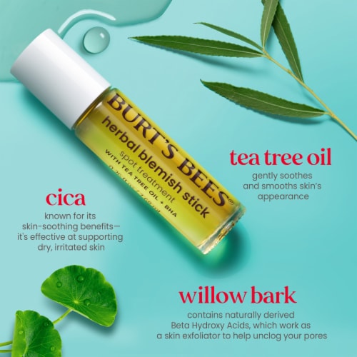 Burts Bees Clear and Balanced Herbal Blemish Stick Perspective: left