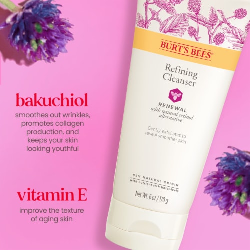 Burt's Bees Renewal Refining Cleanser with Bakuchiol Natural Retinol Alternative Perspective: left