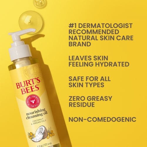 Burts Bees Nourishing Coconut and Argan Oils Cleansing Oil Perspective: left