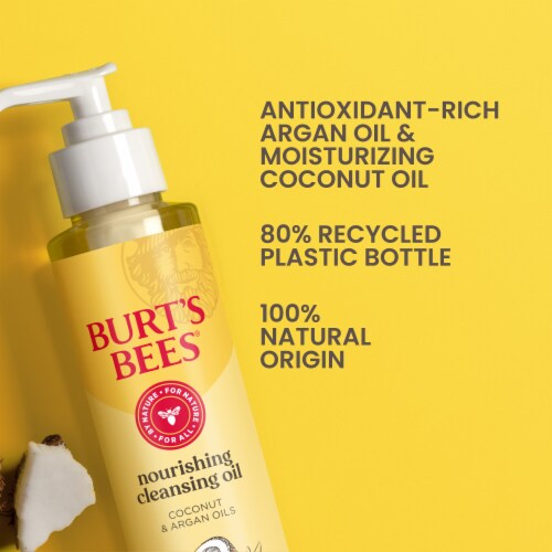 Burts Bees Coconut and Argan Oils Nourishing Cleansing Oil Perspective: left