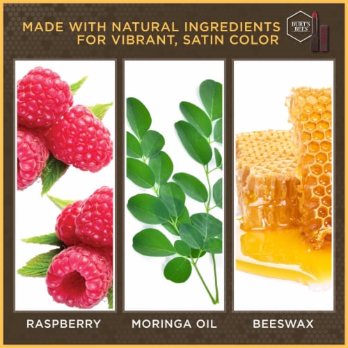 Burt's Bees Moisturizing Ruby Ripple Lipstick Perspective: left