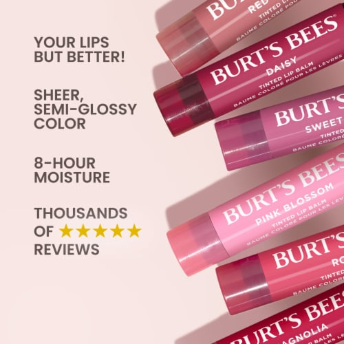 Burt's Bees Tinted Lip Balm Pink Blossom, 1 ct Kroger