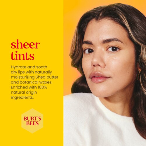 Burt's Bees Hibiscus Tinted Lip Balm Perspective: left