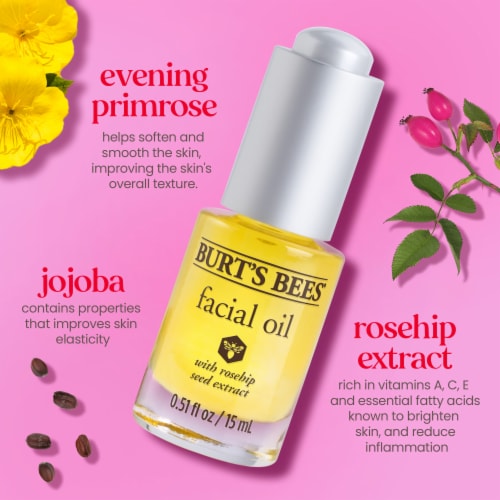 Burt's Bees Rosehip Extract Facial Oil Perspective: left