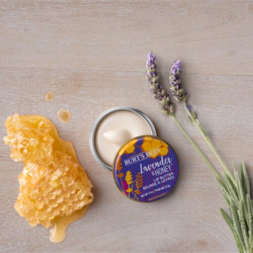 Burt’s Bees Natural Moisturizing with Lavender & Honey Lip Butter Perspective: left