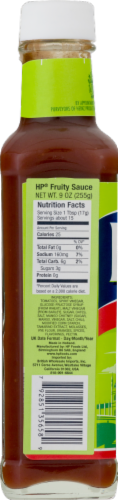 Heinz HP Fruity Mild Tangy Brown Sauce Perspective: left