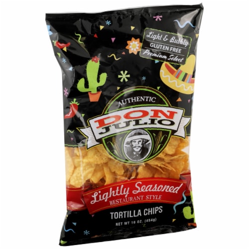 Don Julio Lightly Seasoned Restaurant Style Tortilla Chips Perspective: left
