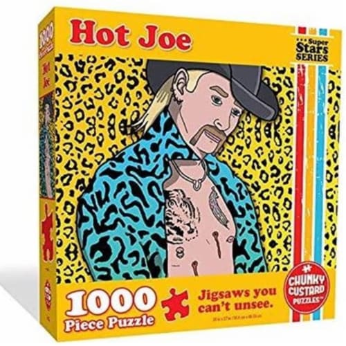 Hot Joe Tiger King Jigsaw Puzzle 1000ct Piece Premium Quality Pop Culture Chunky Custard Perspective: left