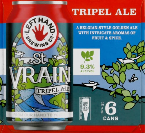 Left Hand Brewing Co. St. Vrain Triple Ale Beer Perspective: left