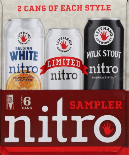 Left Hand Brewing Co. Nitro Sampler Perspective: left