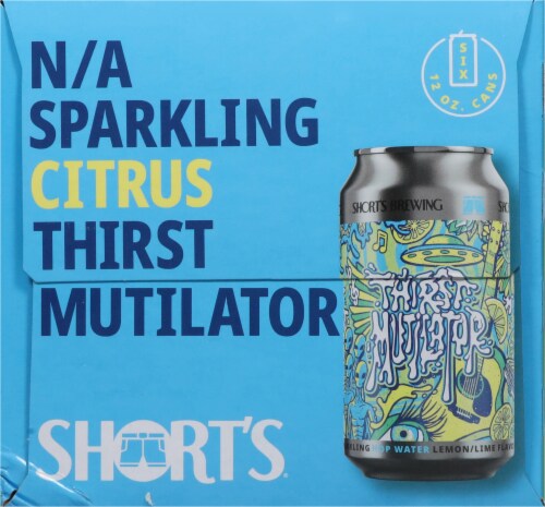 Short's® Thirst Mutilator Sparkling Lemon Lime Hop Water Cans Perspective: left