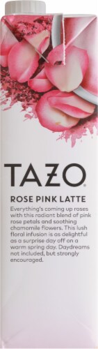 Tazo® Rose Pink Latte Herbal Tea Concentrate Perspective: left