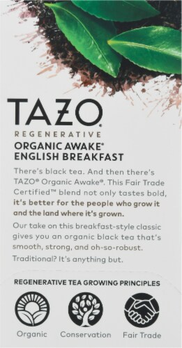 Tazo® Organic Awake® English Breakfast Tea Bags Perspective: left