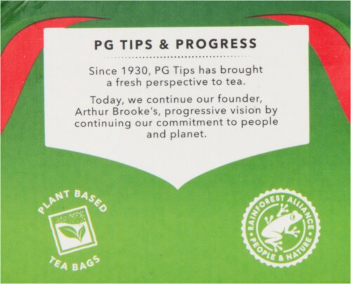 PG Tips Original Black Tea Bags Perspective: left