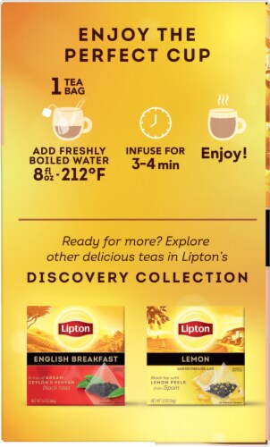 Lipton Peach Mango Black Tea Bags Perspective: left