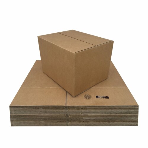 uBoxes 18 x 14 x 12 Inch Medium Sized Sturdy Cardboard Moving Box