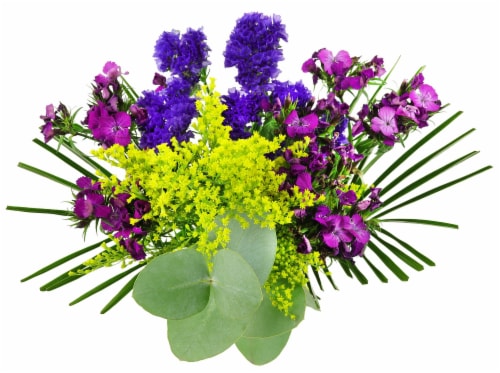 Assorted Filler Green Bunch Bouquet Perspective: left